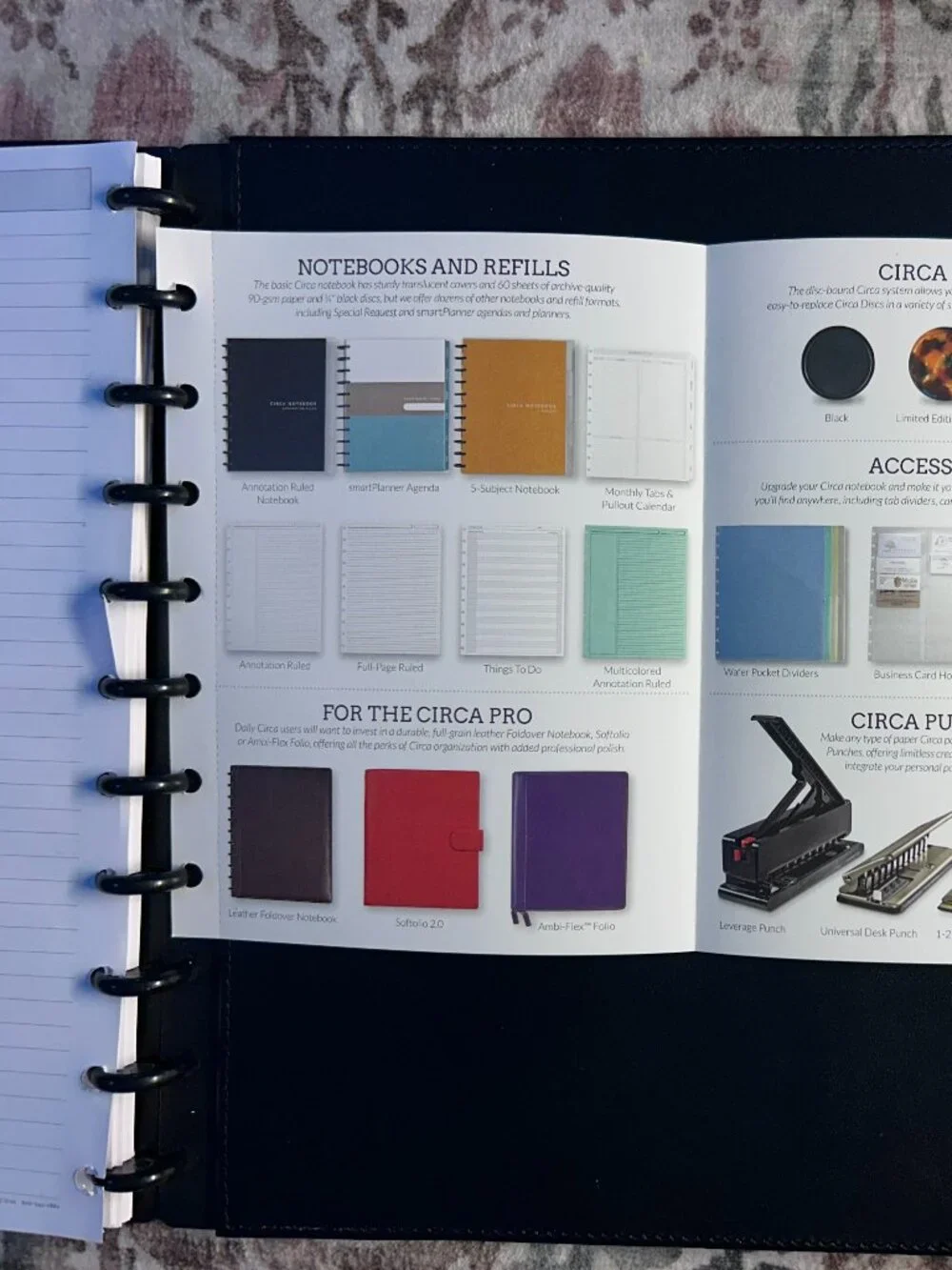 Circa Leather Discbound Calendar, Planner, Notebook. Color: Saddle